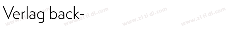 Verlag back字体转换